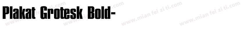 Plakat Grotesk Bold字体转换